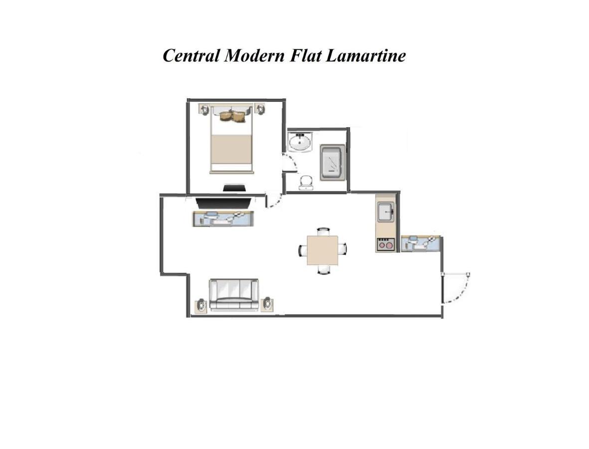 Central Modern Flat Lamartine Nice Bagian luar foto
